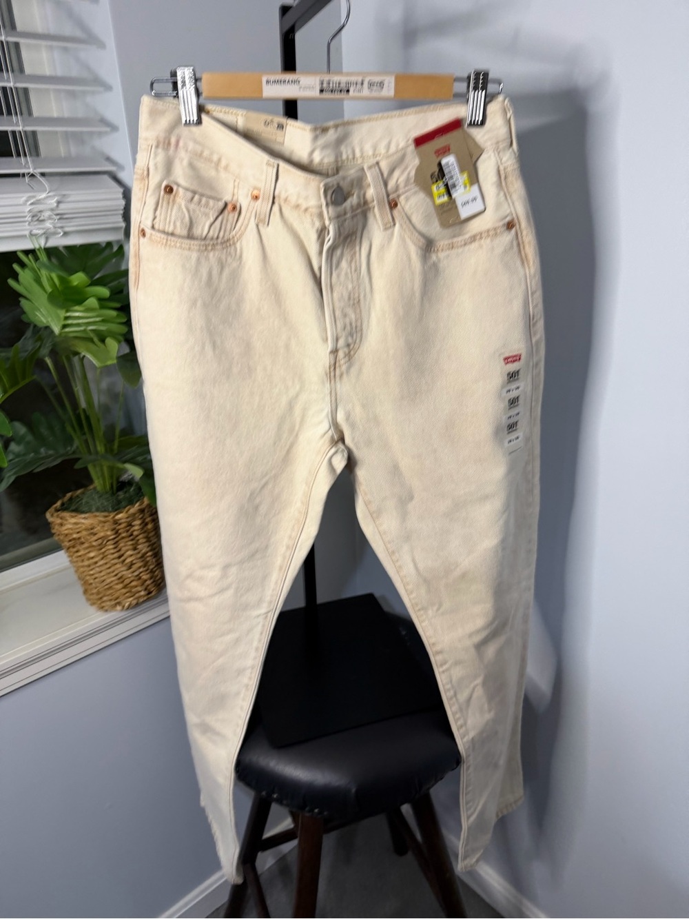 Levi's Cream Straight-Leg Women's Jeans
